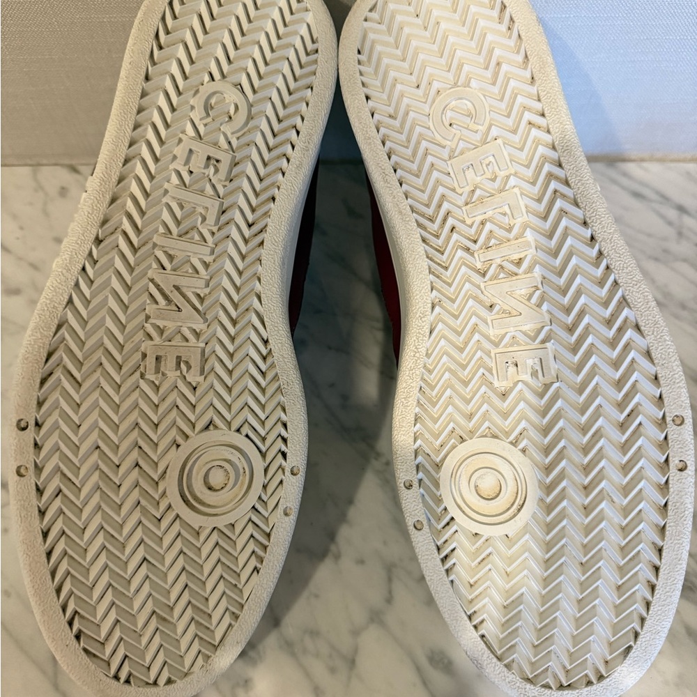 Celine Women's Sneakers in White and Burgundy - Picture 4 of 4